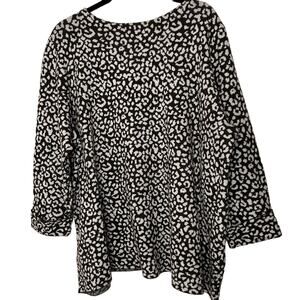 Cynthia Rowley leopard print sweater - super soft & cozy size 1X